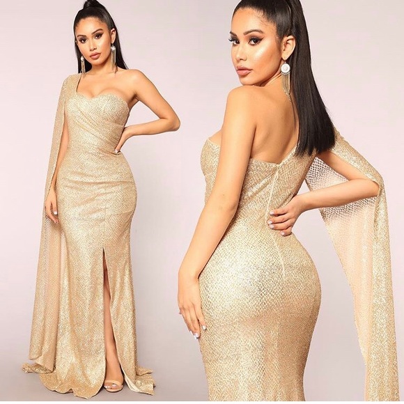 Bariano Australia Dresses Gold Glitter Dress Poshmark